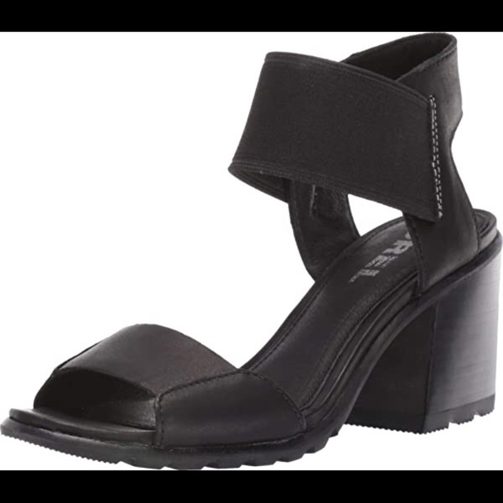 Sorel Nadia sandal- black full grain leather- NIB - Picture 2 of 8